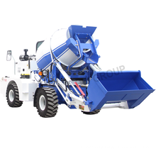 Automatic feeding mixing system 2.4M3  Small Self Loading Concrete Mixer Truck